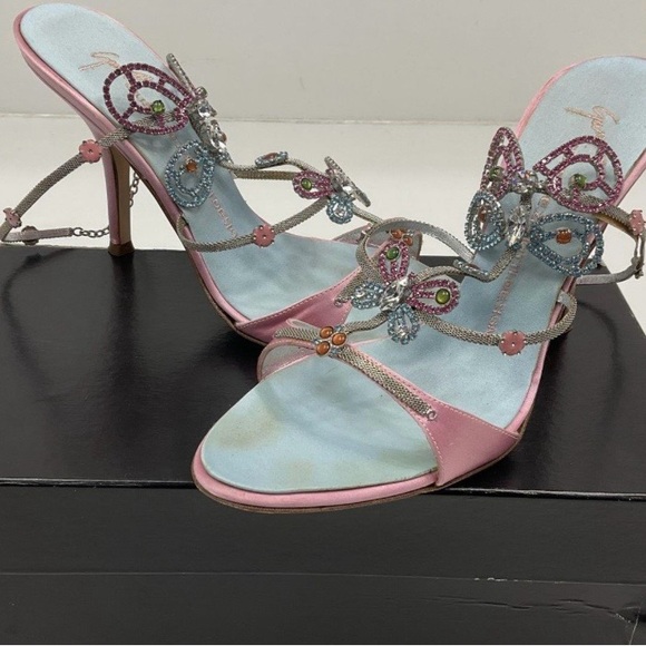 Giuseppe Zanotti Shoes - Zanotti Pink Butterfly Strap High Heel Sandals